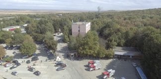 Дрон с термовизионна камера следи пожара в „Дунарит“
