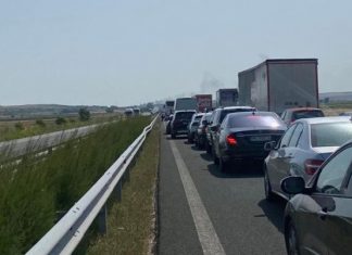 Катастрофа затвори пътя към Дунав мост, струпаха се опашки