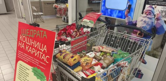 „Щедрата кошница на Каритас“ събра близо 2 тона с храни за хора в нужда